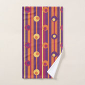 Pois & Grilles, Violet, Orange, Fuchsia (Serviette à main)