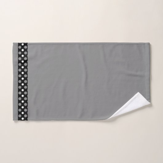 Pois gris et blanc (Serviette à main)