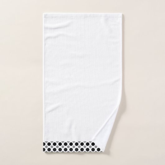 Pois gris et noir (Serviette à main)