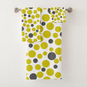 pois gris jaune sur un arrière - plan blanc