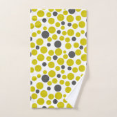 pois gris jaune sur un arrière - plan blanc (Serviette à main)