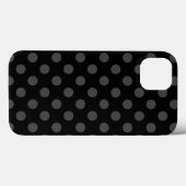 Pois gris sur Coque noir-coque iphone Mate (Verso (horizontal))