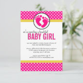 Pois - Invitation à la douche pour bébés (Debout devant)