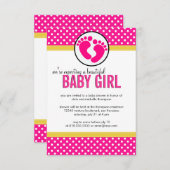 Pois - Invitation à la douche pour bébés (Devant / Derrière)