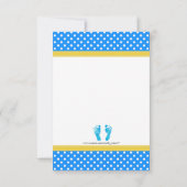 Pois - Invitation de Baby shower de garçon (Dos)