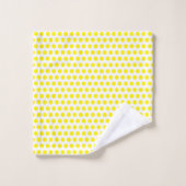 Pois Jaune Blanc Couleurs Personnalisées Jolies (Gant de toilette)