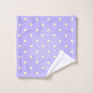 Pois jaunes et lavande linge pourpre