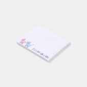pois jumeaux garçon & fille - Bloc-notes post-it (Incliné)