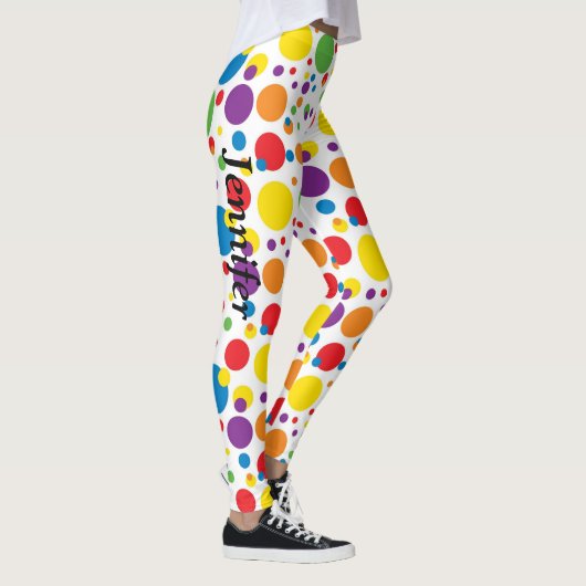 Pois Leggings VOTRE NOM FEMMES Pantalons personnal (Droite)