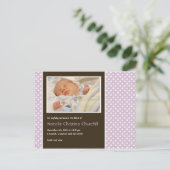 Pois Lilac/Brown ・ Faire-part bébé (Debout devant)