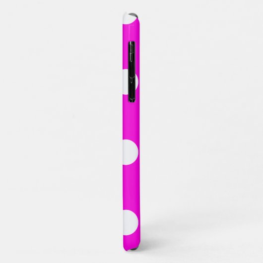 Pois magenta #FF00DC Coque-Mate coque iphone (Dos/Gauche)
