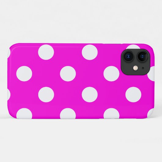 Pois magenta #FF00DC Coque-Mate coque iphone (Dos (Horizontal))