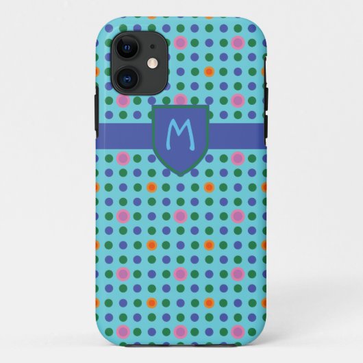 Pois Monogramme Personnalisé iPhone 5/5s Coque (Dos)