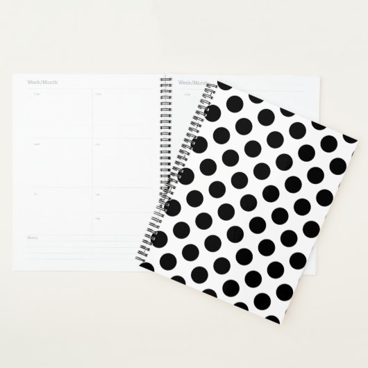 Pois, Motif Polka Dot, noir et blanc (Devant avec enveloppe)
