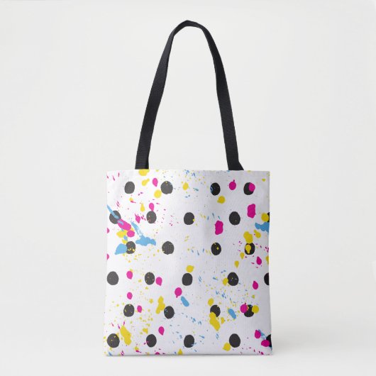 Pois multi couleur simple élégant sac Fourre-tout (Devant)