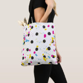 Pois multi couleur simple élégant sac Fourre-tout (De près)