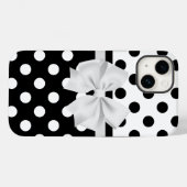 Pois noir et blanc Coque coque iphone (Verso (horizontal))