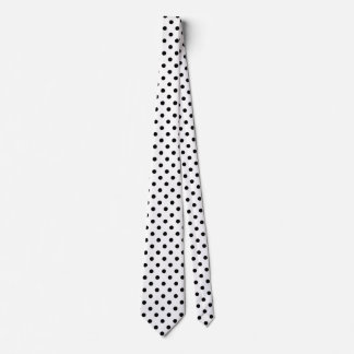 Pois noir et blanc cravates motif