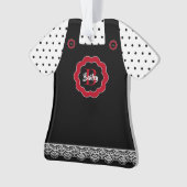 Pois noir et blanc PinaForme de dentelle (devant)