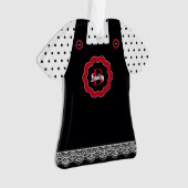 Pois noir et blanc PinaForme de dentelle (devant)