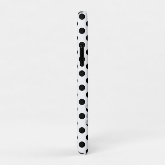 Pois noirs et blancs, Coque Daisy iPhone 11 (Dos/Droite)