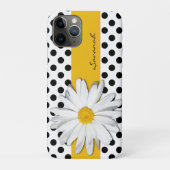 Pois noirs et blancs, Coque Daisy iPhone 11 (Dos)