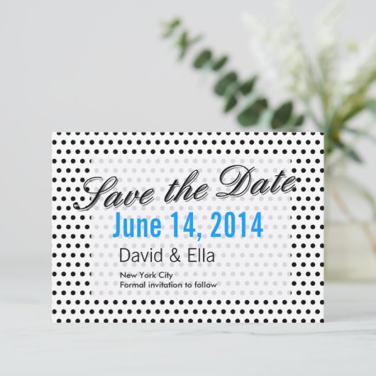 Pois noirs et blancs Enregistrer les cartes de dat (Debout devant)