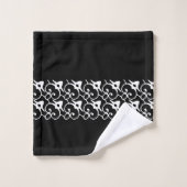 Pois noirs et blancs modernes (Gant de toilette)