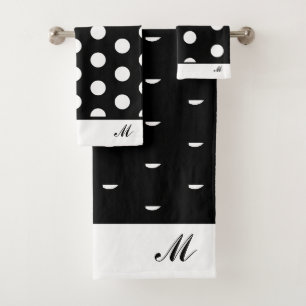 Pois noirs et blancs modernes