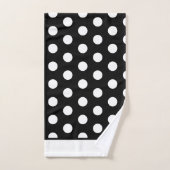 Pois noirs et blancs modernes (Serviette à main)