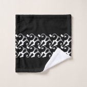 Pois noirs et blancs modernes (Gant de toilette)