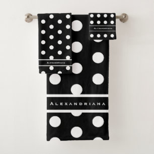 Pois noirs et blancs modernes