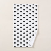 Pois noirs et blancs modernes (Serviette à main)