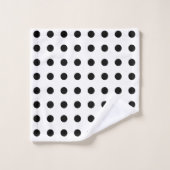 Pois noirs et blancs modernes (Gant de toilette)