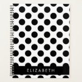 Pois noirs et blancs, pointillés, Votre nom (Devant)