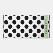 Pois noirs et blancs, pointillés, Votre nom (Recto)