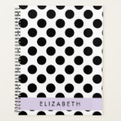 Pois noirs et blancs, pointillés, Votre nom (Devant)