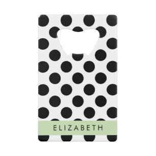 Pois noirs et blancs, pointillés, Votre nom