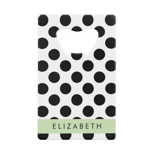 Pois noirs et blancs, pointillés, Votre nom (Devant)