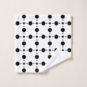 Pois noirs, Motif à points Polka, points, pointill (Gant de toilette)