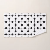 Pois noirs, Motif à points Polka, points, pointill (Serviette à main)