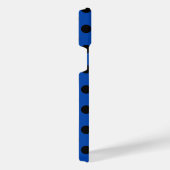 Pois noirs sur bleu royal (Côté droit)