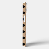 Pois noirs sur Coque beige-coque iphone Mate (Verso / Droite)