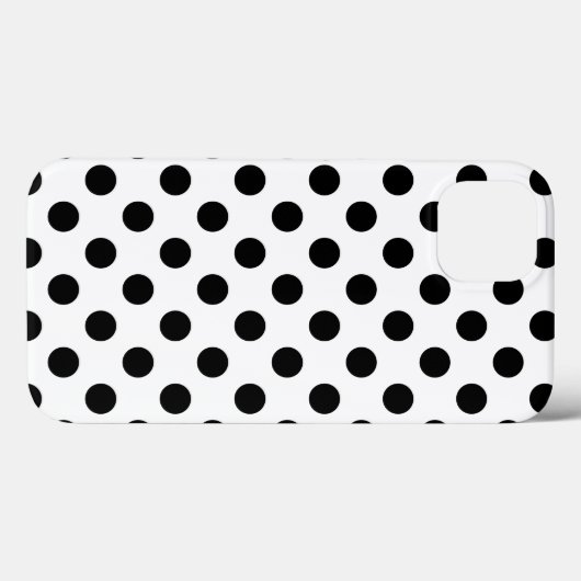 Pois noirs sur Coque blanc-coque iphone Mate (Verso (horizontal))