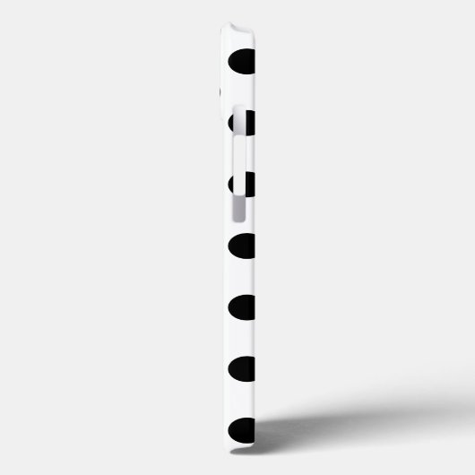 Pois noirs sur Coque blanc-coque iphone Mate (Verso / Gauche)