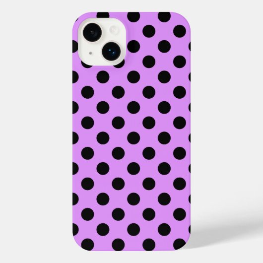 Pois noirs sur Coque-coque iphone lilas (Verso)