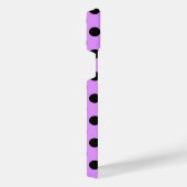 Pois noirs sur Coque-coque iphone lilas (Côté droit)