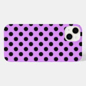 Pois noirs sur Coque-coque iphone lilas (Verso Horizontal)