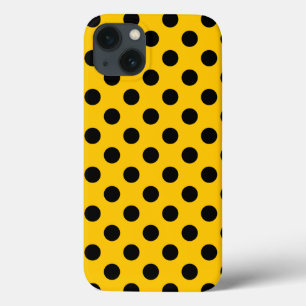 Pois noirs sur Coque jaune-coque iphone Mate