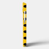 Pois noirs sur Coque jaune-coque iphone Mate (Verso / Gauche)